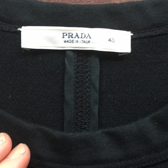 SOLD NWOT PRADA Grosgrain Bow Perfect Black Dress - Picture 3 of 3